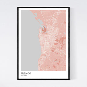 Adelaide City Map Print