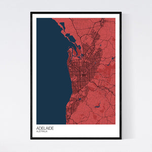 Adelaide City Map Print