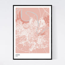 Load image into Gallery viewer, Agra City Map Print