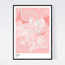 Load image into Gallery viewer, Agra City Map Print