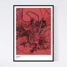 Load image into Gallery viewer, Map of Agra, India