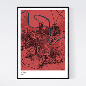 Map of Agra, India
