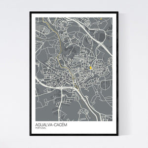 Agualva-Cacém City Map Print