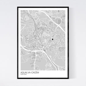 Agualva-Cacém City Map Print