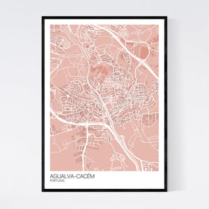 Agualva-Cacém City Map Print