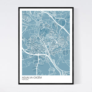 Agualva-Cacém City Map Print