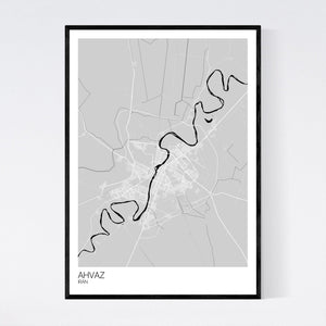 Ahvaz City Map Print