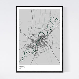 Ahvaz City Map Print