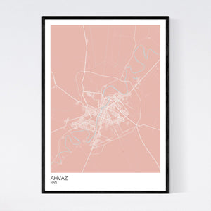 Ahvaz City Map Print
