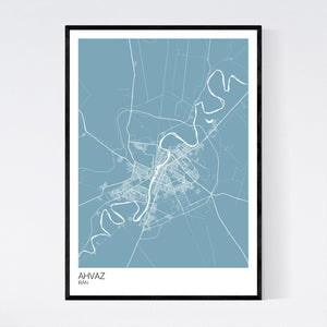 Map of Ahvaz, Iran