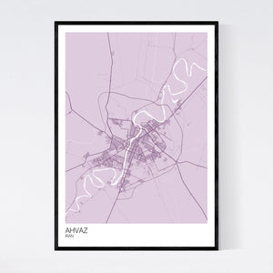 Ahvaz City Map Print