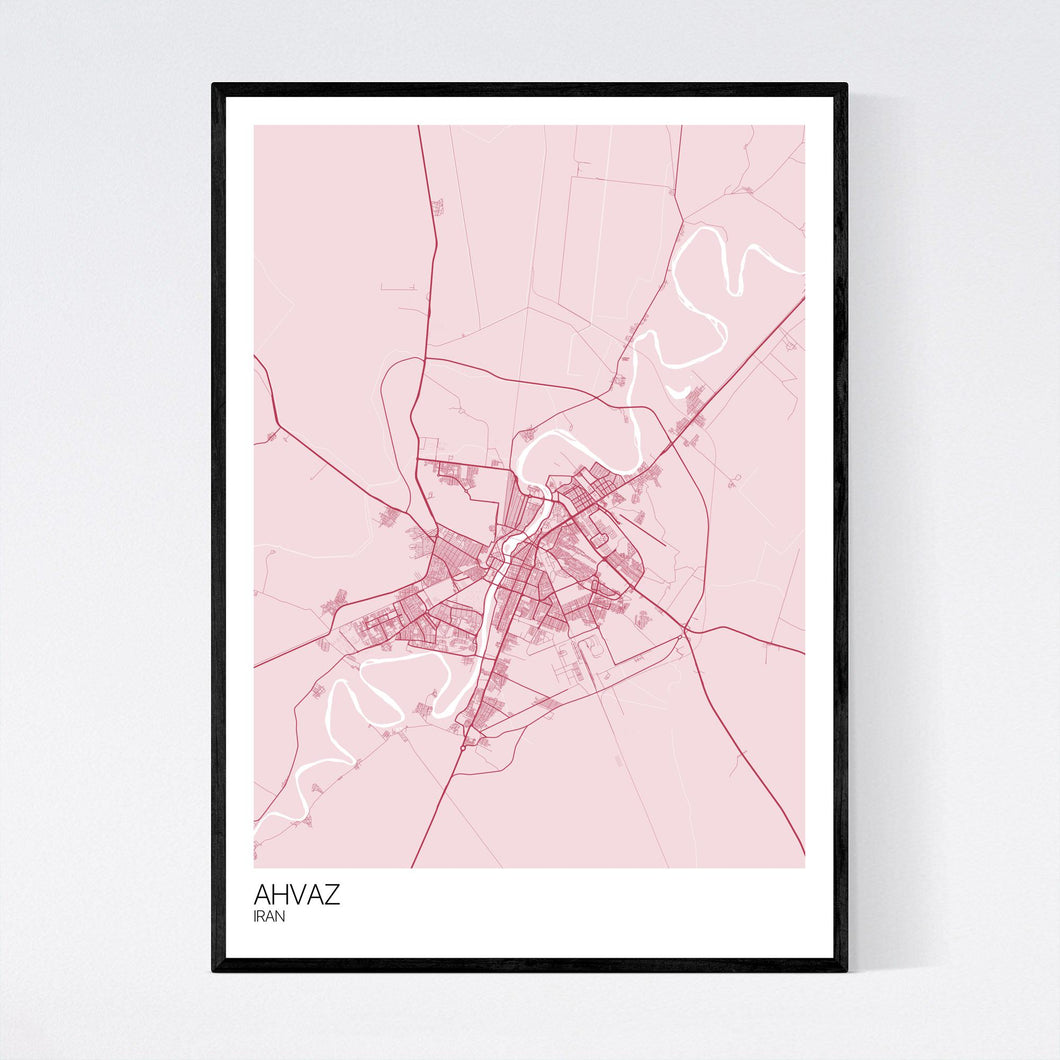 Ahvaz City Map Print