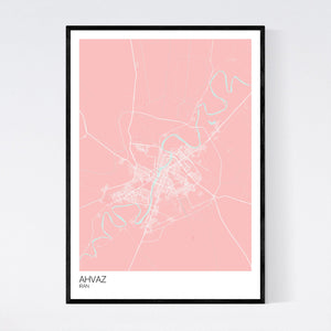 Ahvaz City Map Print