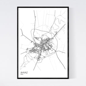 Ahvaz City Map Print
