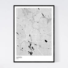Load image into Gallery viewer, Akron City Map Print