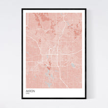Load image into Gallery viewer, Map of Akron, Ohio