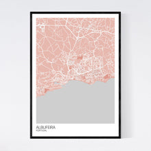 Load image into Gallery viewer, Albufeira Town Map Print