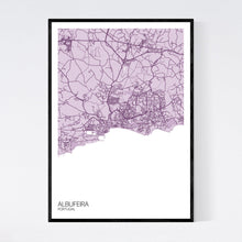 Load image into Gallery viewer, Albufeira Town Map Print
