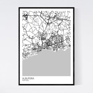 Map of Albufeira, Portugal