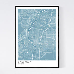 Albuquerque City Map Print