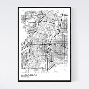 Albuquerque City Map Print