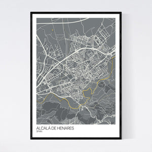 Alcalá de Henares City Map Print
