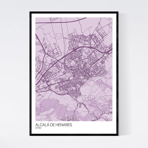 Alcalá de Henares City Map Print