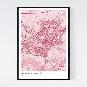 Alcalá de Henares City Map Print