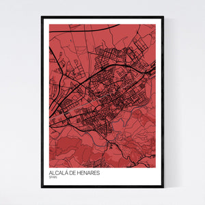 Alcalá de Henares City Map Print