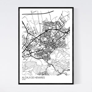 Map of Alcalá de Henares, Spain