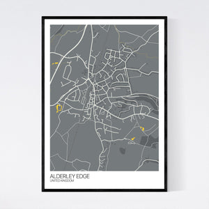 Alderley Edge Town Map Print