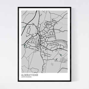 Alderley Edge Town Map Print