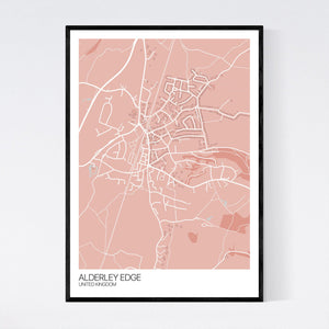 Alderley Edge Town Map Print