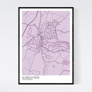 Alderley Edge Town Map Print