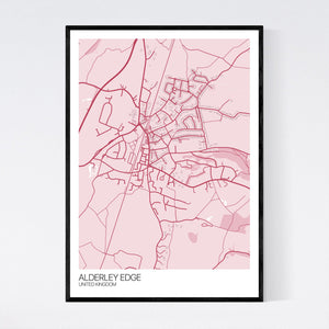 Alderley Edge Town Map Print