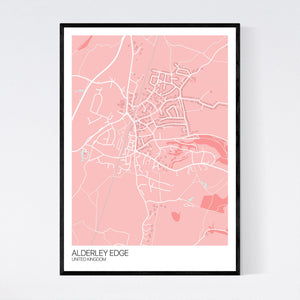 Alderley Edge Town Map Print