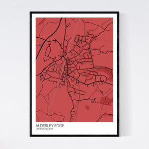 Alderley Edge Town Map Print