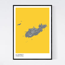 Load image into Gallery viewer, Alderney Island Map Print