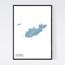 Load image into Gallery viewer, Alderney Island Map Print