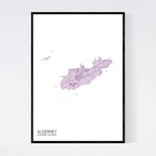 Load image into Gallery viewer, Alderney Island Map Print