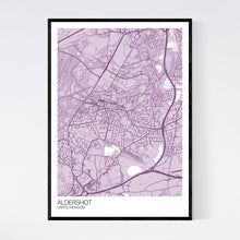 Load image into Gallery viewer, Aldershot City Map Print