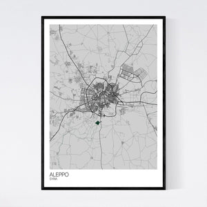 Aleppo City Map Print