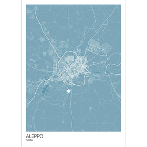 Map of Aleppo, Syria