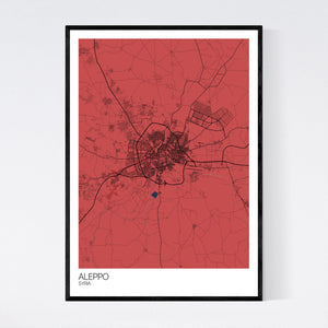 Aleppo City Map Print