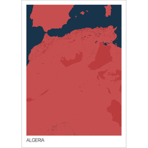 Map of Algeria, 