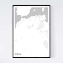 Load image into Gallery viewer, Algeria Country Map Print