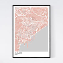 Load image into Gallery viewer, Alicante City Map Print