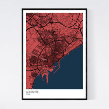 Load image into Gallery viewer, Alicante City Map Print