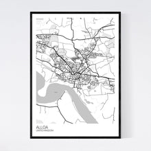 Load image into Gallery viewer, Alloa City Map Print