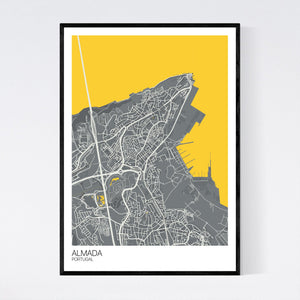 Almada City Map Print